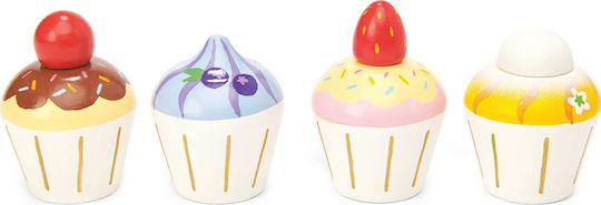 Le Toy Van Wooden Cupcakes από Ξύλο για 2+ Ετών 4τμχ
