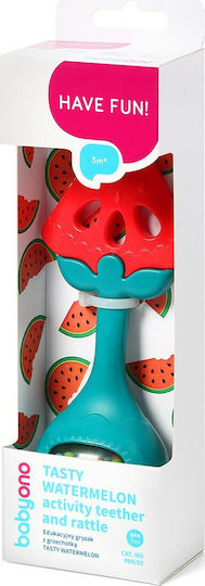 Babyono Watermelon Teething Rattle for Teething from Silicone for 3 Months+