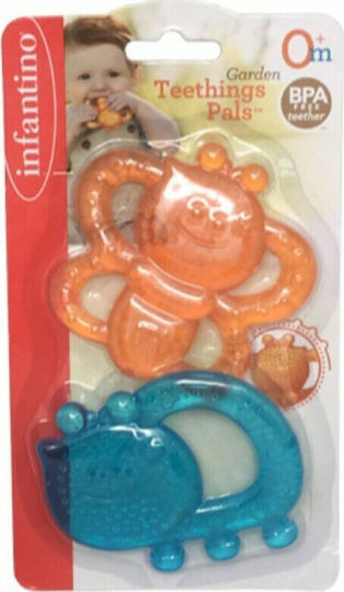 Infantino Garden Pals Teething Ring with Gel Made of Silicone for 3 m+ 2 Pieces