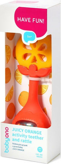 Babyono Teething Rattle for Teething Relief made of Silicone for 3 Months+