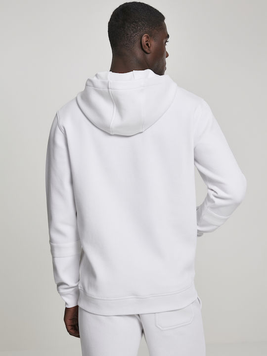 Urban Classics TB2714 Men's Sweatshirt with Hood and Pockets White