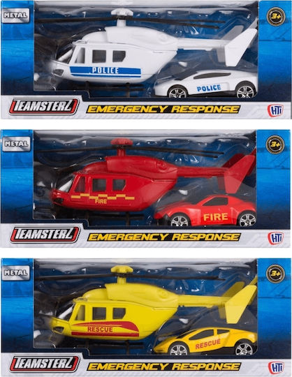 AS Teamsterz Emergency Response Set with Helicopter for 3+ years+ Years (Various Designs) 1pc