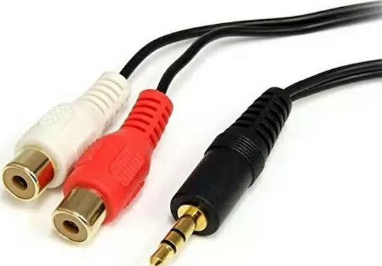 Конвертор 3.5mm Мъжки в RCA 2x Женски 1 Брой 18215