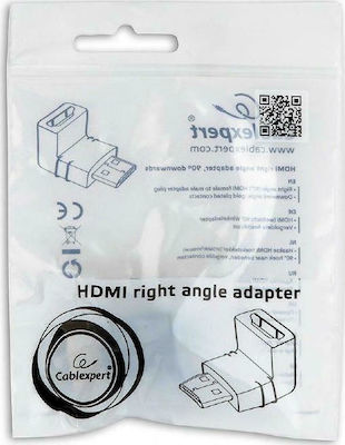 Cablexpert Konverter HDMI männlich zu HDMI weiblich Schwarz (A-HDMI90-FML)