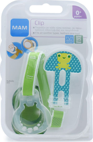 Mam Pacifier Ribbon Pacifier Support Ribbon Made of Green Fabric