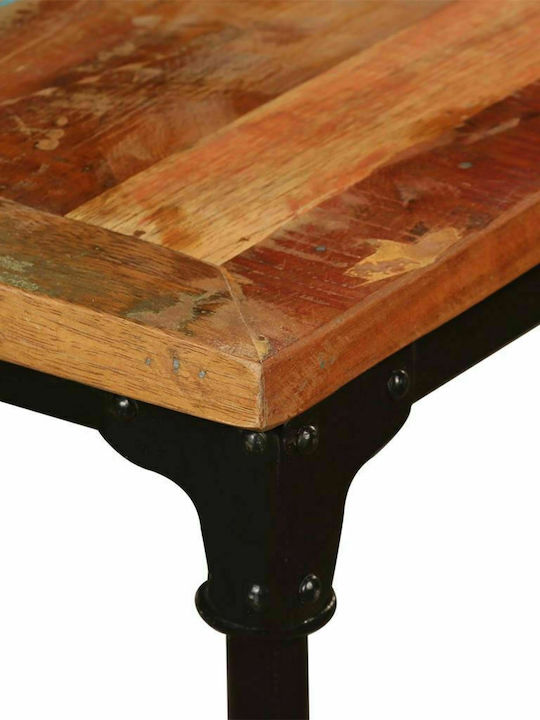 Tisch Speisesaal aus Massivholz & Metall Natürlich 180x90x76cm