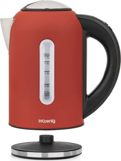 HKoenig Kettle 1.7lt 2200W Red