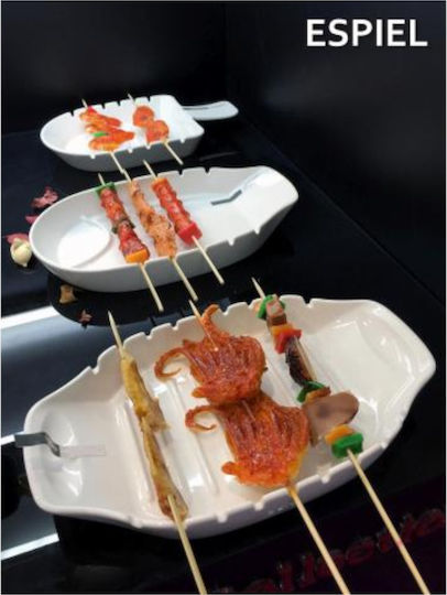 Espiel Espiel Dessert Tower Stand 6 Positions Porcelain for Souvlaki 2 Pieces Porcelain Dessert Tower Stand 2 Pieces