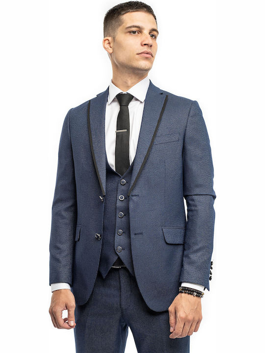 Fragosto Smokin Smokin Slim Fit Suit - Albastru