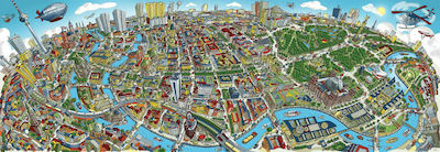 Cityscape Berlin Puzzle 2D 1000 Pieces