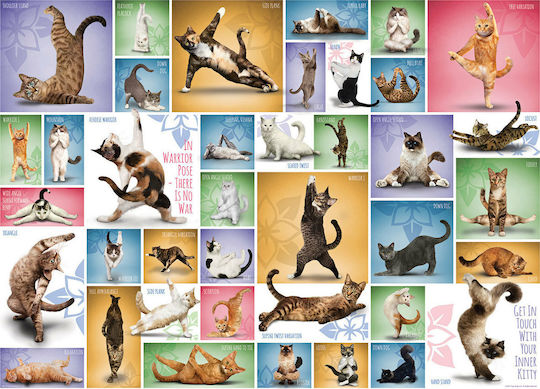 Yoga Cats Puzzle 2D Smart Cut Design 1000pcs