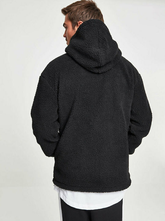 Urban Classics Men's Sweatshirt with Hood and Pockets Black