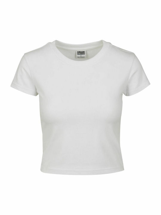 Κοντομάνικο Crop Top Λευκό