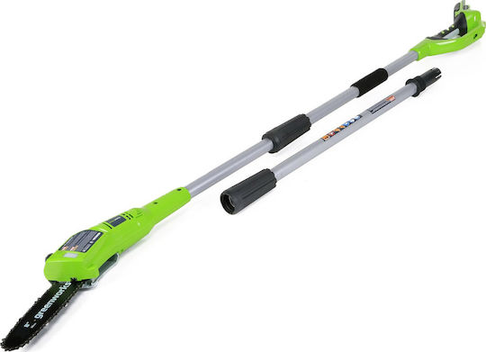 Greenworks 2000107 Τηλεσκοπικό Κονταροπρίονο Μπαταρίας 24V Solo Συνολικού Μήκους 240cm και Λάμα 20cm