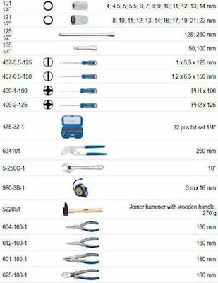 Irimo 9024-1TS1 Tool Case with 97 Tools