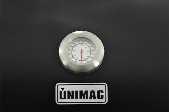 Unimac Premium Rostfreier Stahl Holzkohlegrill mit Deckel und Thermometer 60cmx40cm