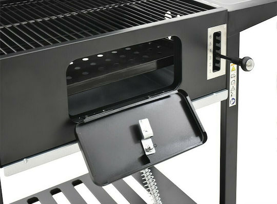 Unimac Premium Rostfreier Stahl Holzkohlegrill mit Deckel und Thermometer 60cmx40cm