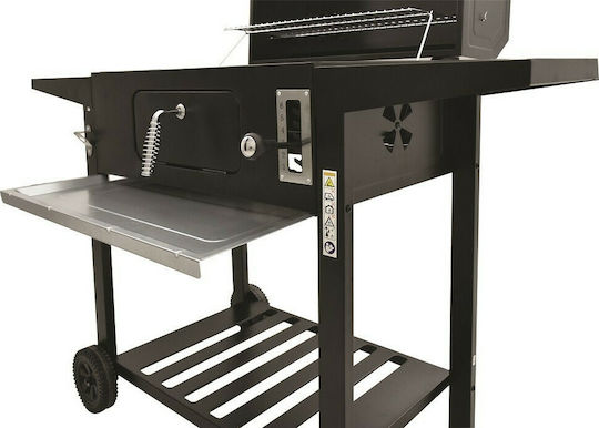 Unimac Premium Rostfreier Stahl Holzkohlegrill mit Deckel und Thermometer 60cmx40cm