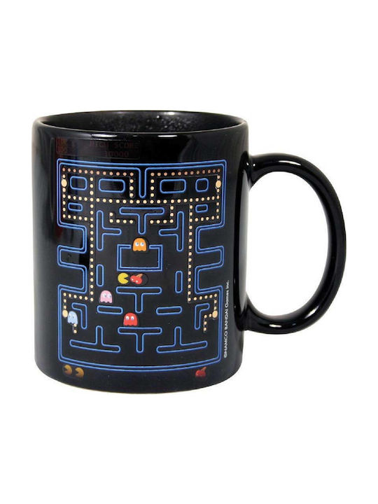 Paladone Pac Man Чаша с Промяна на Топлината Керамична Черна 330ml