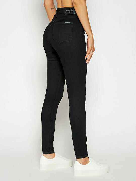 Calvin Klein Ankle High Waist Women's Jeans in Slim Fit Black