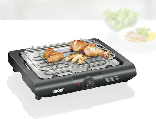 Unold Mit Beinen Elektrogrill Grill 2000W mit einstellbarem Thermostat 34cmx24cmcm