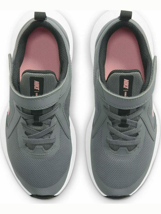 Downshifter Downshifter 10 Kids Sports Shoes Running with Hoop & Loop Closure Smoke Grey / Sunset Pulse / Black / White