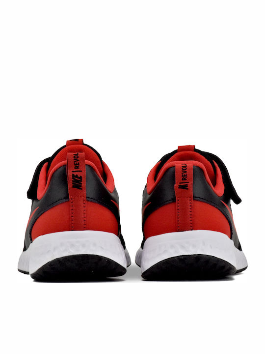Revolution Revolution 5 Kids Sports Shoes Running with Hoop & Loop Closure Black / University Red / White
