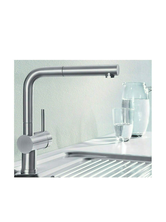 Blanco Linus-s Kitchen Faucet Counter with Shower Silver