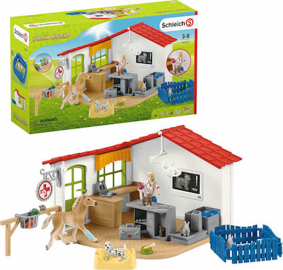 Schleich-S Miniature Toy Veterinarian Practice With Pets for 3-8 Years