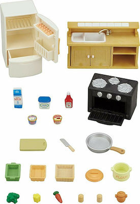 Epoch Toys Miniature Toy Classic Kitchen Set Sylvanian Families for 3+ Years 7.7cm.