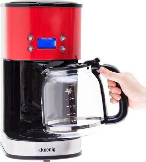 HKoenig MG-30 Programmable Filter Coffee Machine 1000W Red