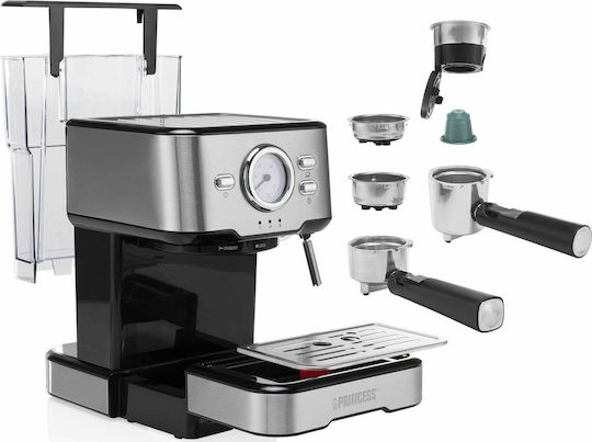 Princess 249412 Automatic Espresso Machine 1100W Pressure 20bar Gray