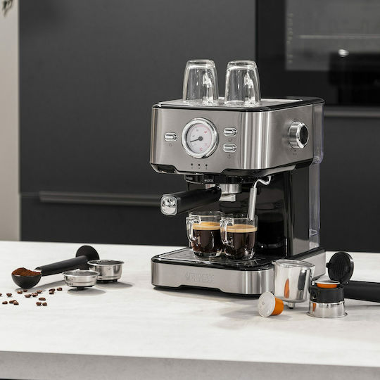 Princess 249412 Automatic Espresso Machine 1100W Pressure 20bar Gray