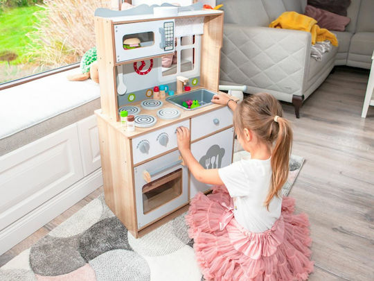Ecotoys Kids Wooden Kitchen for 3+ Years 93.50 cm 15pcs
