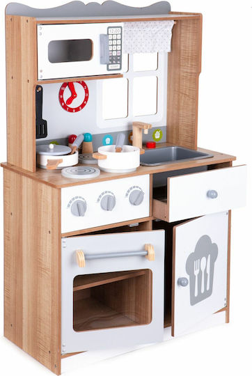 Ecotoys Kids Wooden Kitchen for 3+ Years 93.50 cm 15pcs