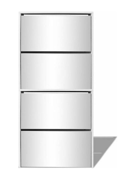 Ξύλινη Παπουτσοθήκη με 4 Ράφια 63x17x134cm