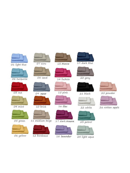 Palatex Bath Towel Set 3pcs Club 07 Ecru Weight 600gr/m²