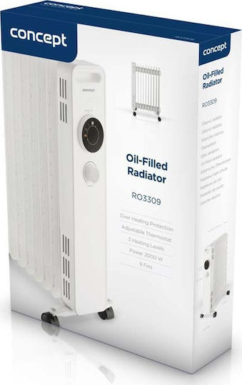 Concept RO3309 Καλοριφέρ Λαδιού με 9 φέτες 2000W
