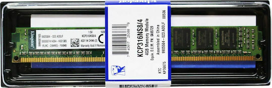 Kingston ValueRAM 4GB DDR3 RAM with 1600 Speed for Desktop