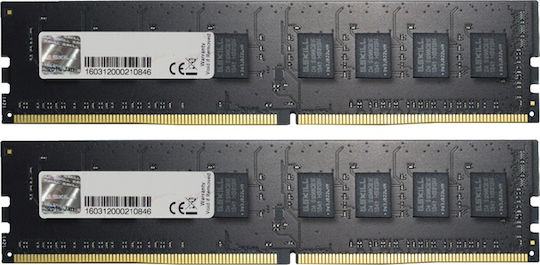 G.Skill Value 16GB DDR4 RAM with 2 Modules (2x8GB) and 2400 Speed for Desktop