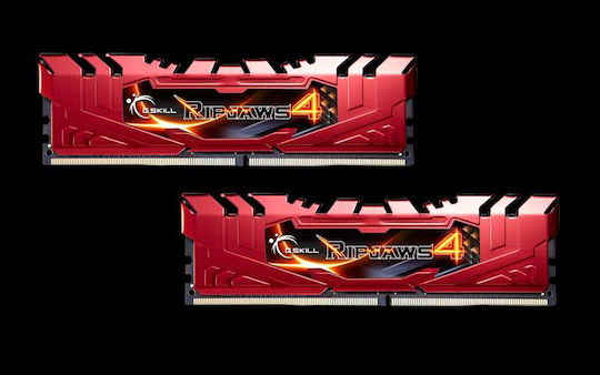 G.Skill Ripjaws 4 DDR4 16GB RAM με 2x8GB Modules και Ταχύτητα 2400 για Desktop