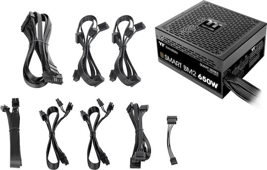Thermaltake Smart BM2 650W Black Computer Power Supply Semi Modular 80 Plus Bronze