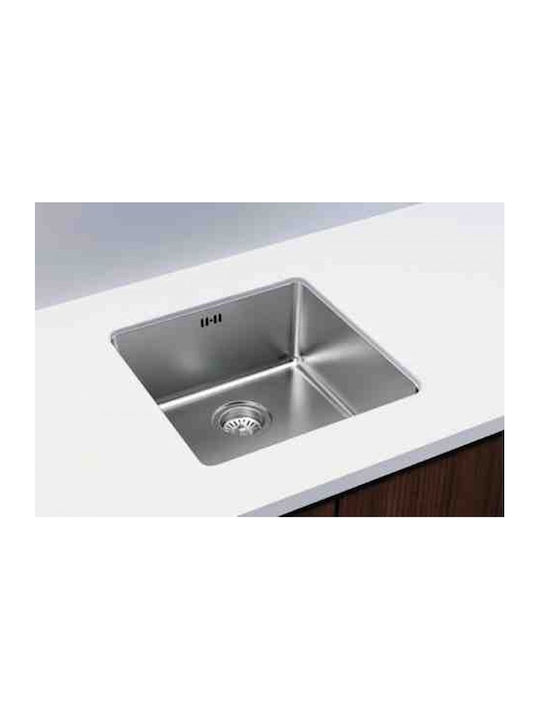 Karag BL 792 Υποκαθήμενος Νεροχύτης Inox Σατινέ Μ38xΠ44cm Ασημί