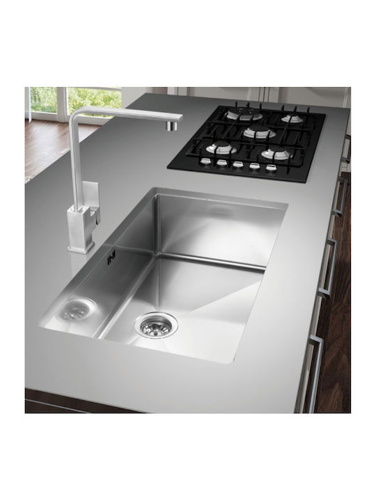 Macart Star 10 Υποκαθήμενος Νεροχύτης Inox Σατινέ Μ50xΠ40cm Ασημί