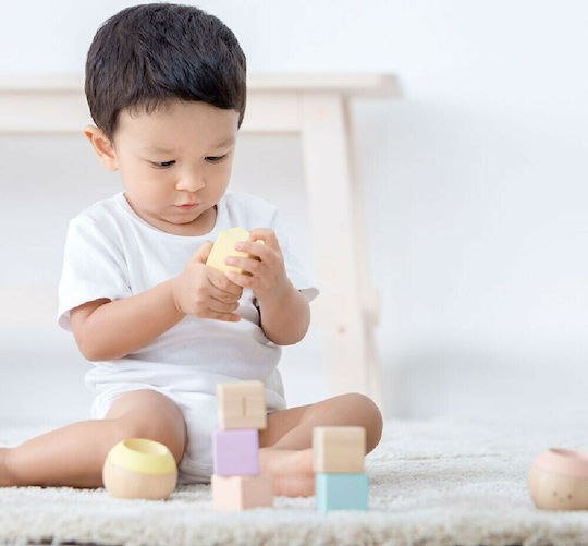 Plan Toys Stacking Toy Activity Cubes made of Wood for 12++ Months