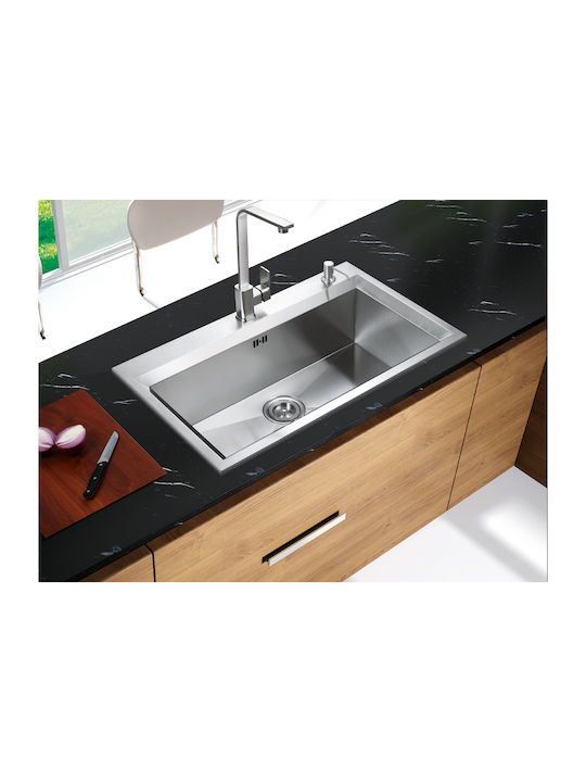 Ravenna Biagino 012769 Drop-In Chiuvetă Inox Satinat L80xW48cm Argint