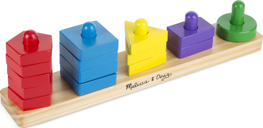 Melissa & Doug Formensortierspiel Stapeln & Sortieren aus Holz für 24++ Monate