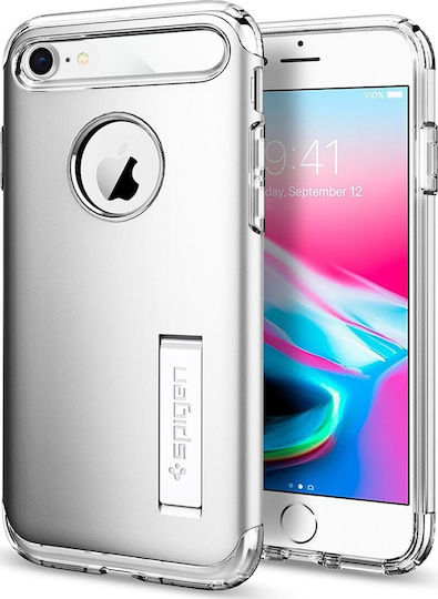 Spigen Slim Armor Back Cover Πλαστικό Ασημί (iPhone 8/7)