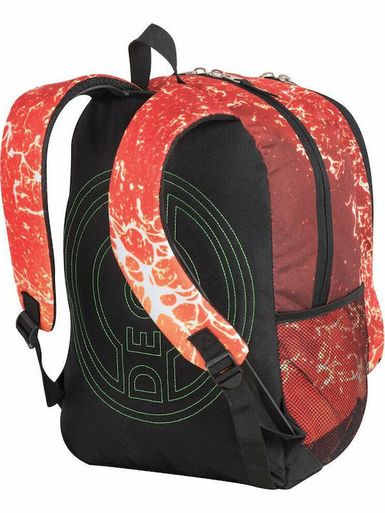 Deck 9 Double Beast School Bag Backpack Junior High-High School in Red color 25lt