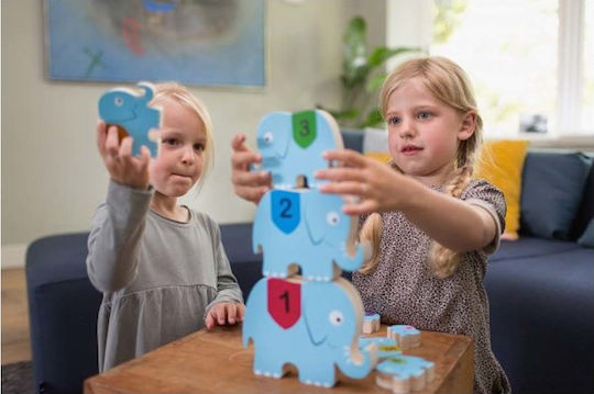 BS Toys Circus Elephants Educational Game Knowledge made of Wood for 3+ years Years Old